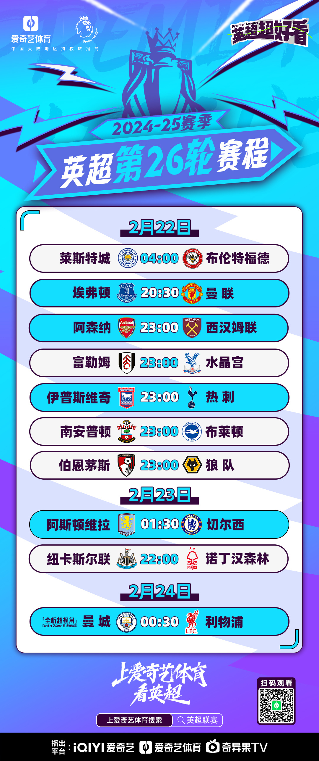 开云体育网站-包含五大联赛收官!英超末轮前瞻:争五大戏曼城占优的词条
